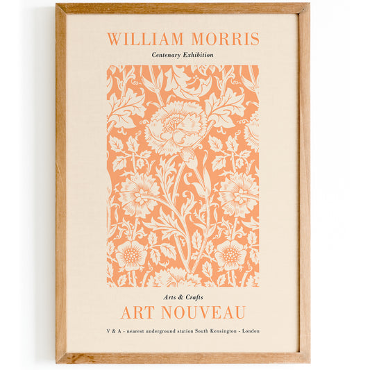 William Morris Exhibition Peach Fuzz Poster
