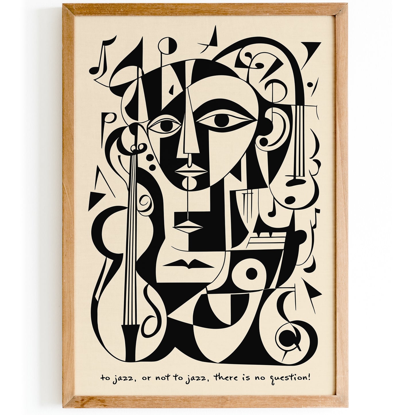 Jazz Quote Music Cubism Poster