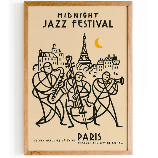 Midnight Jazz Festival Paris Poster