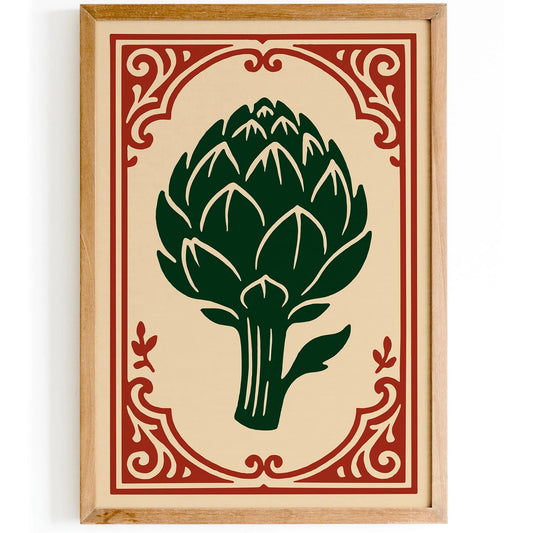 Rococo Artichoke Print - American Kitchen Wall Art