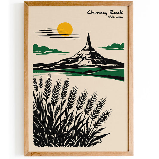 Chimney Rock Nebraska Poster