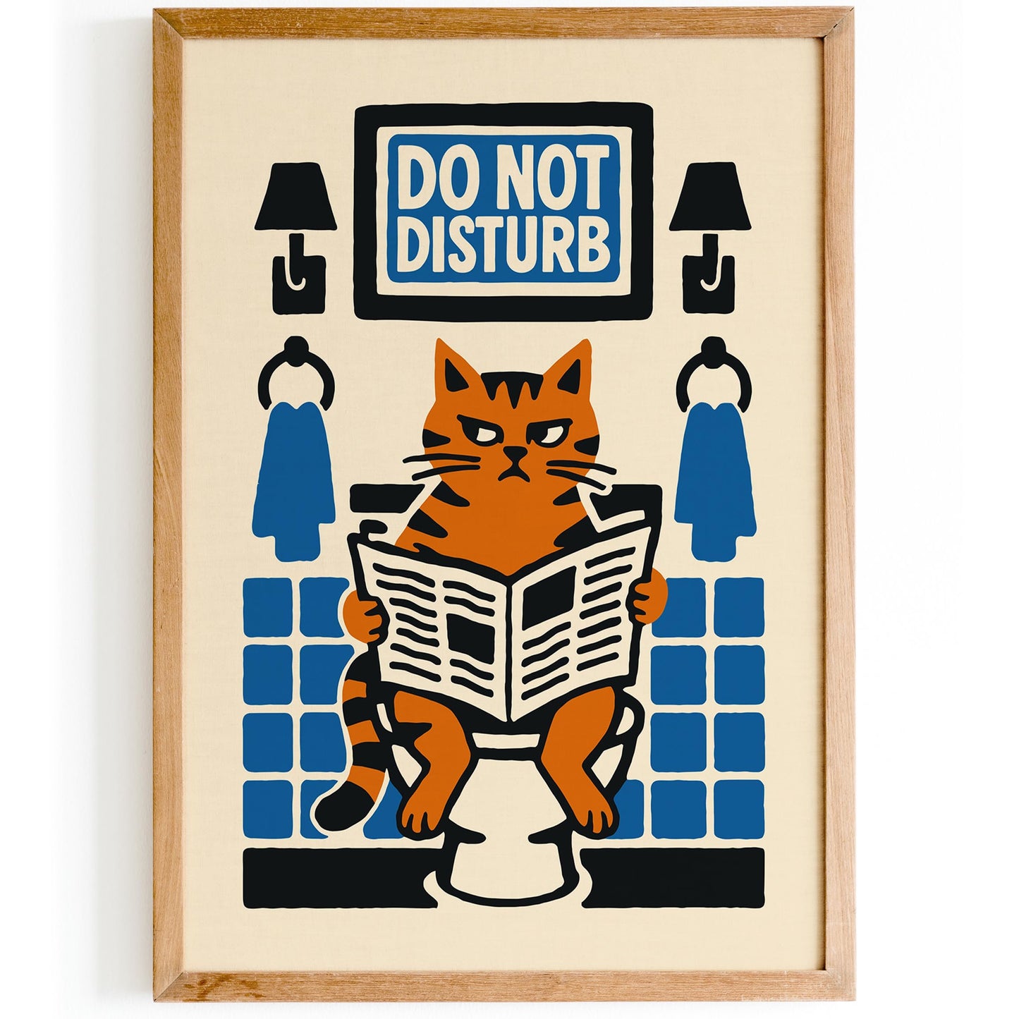 Bathroom Break Cat Poster