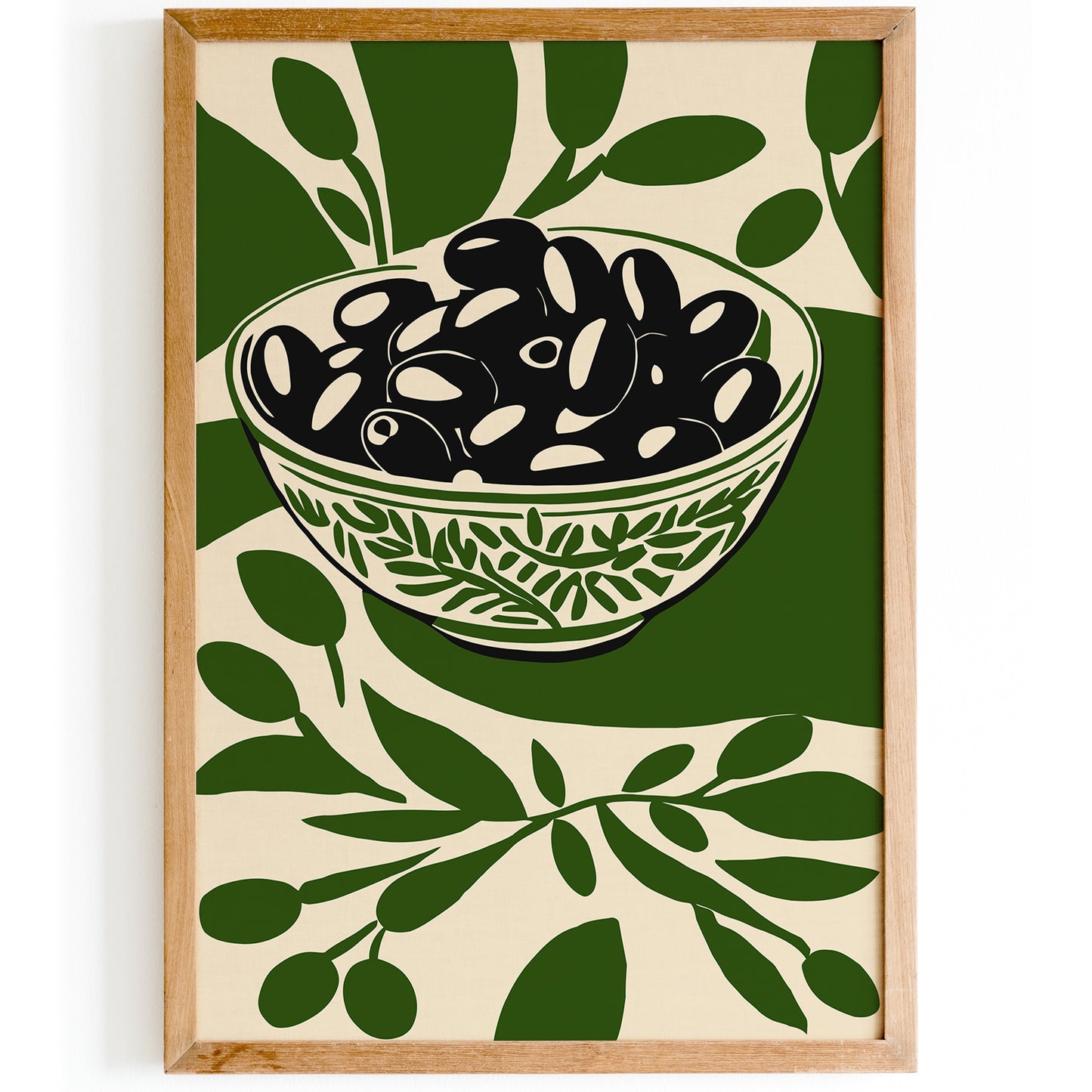 Green Olives Food Kitchen Art Print