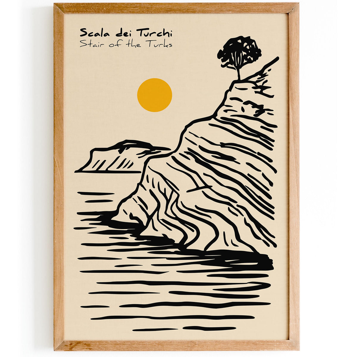 Scala dei Turchi Sicily Italy Poster