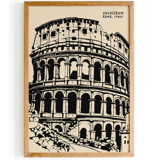 Colosseum Rome Italy Travel Art Print
