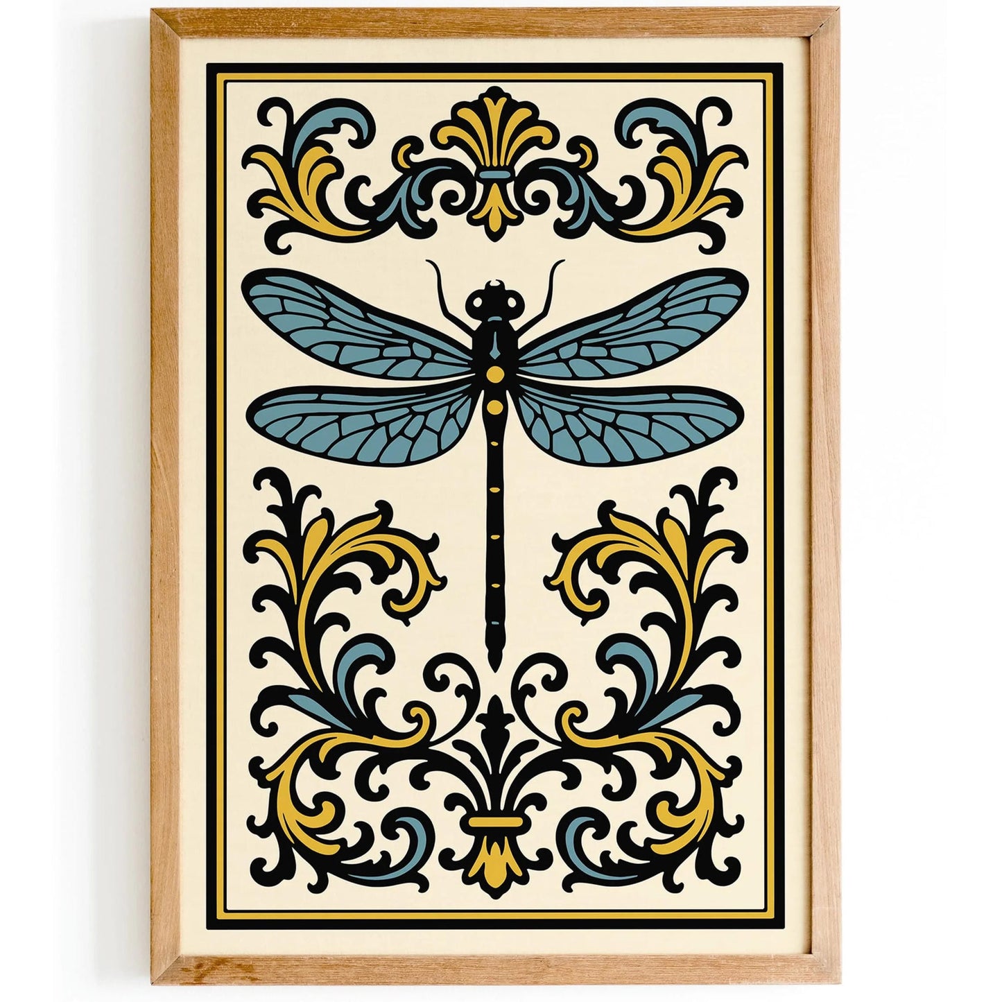 Rococo Dragonfly Art Print