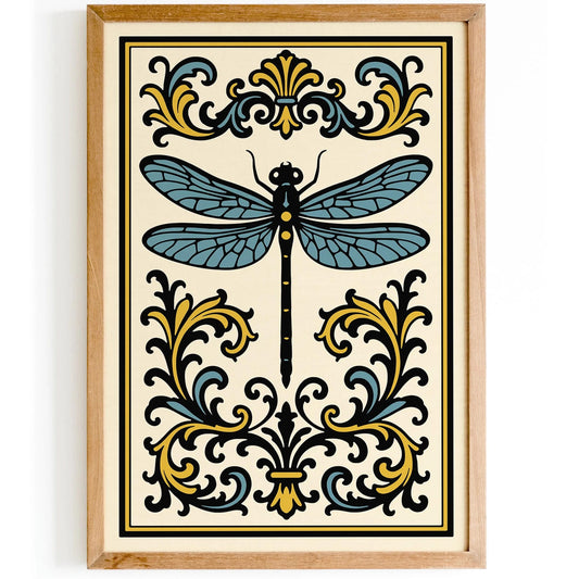 Rococo Dragonfly Art Print