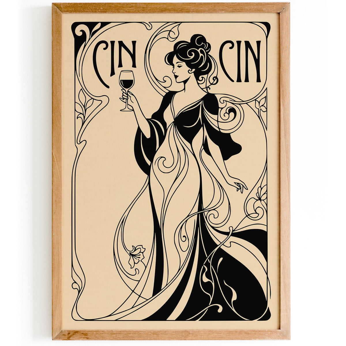 Cin Cin Woman and Wine Poster