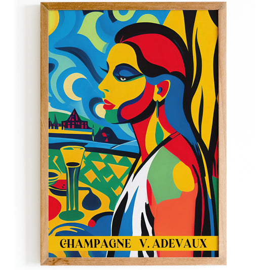 Vintage Champagne Colorful Poster