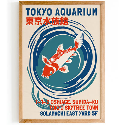 Tokyo Aquarium Retro Poster