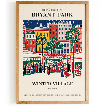 NYC Bryant Park Poster