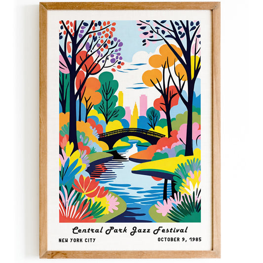 Central Park Jazz Festival Vibrant Music Poster