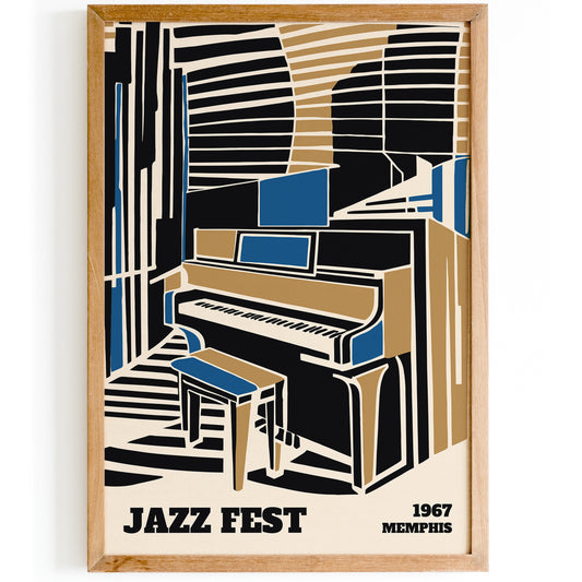 Memphis Retro Piano Jazz Fest Poster