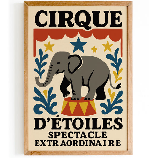 Cirque D'Étoiles Elephant Poster
