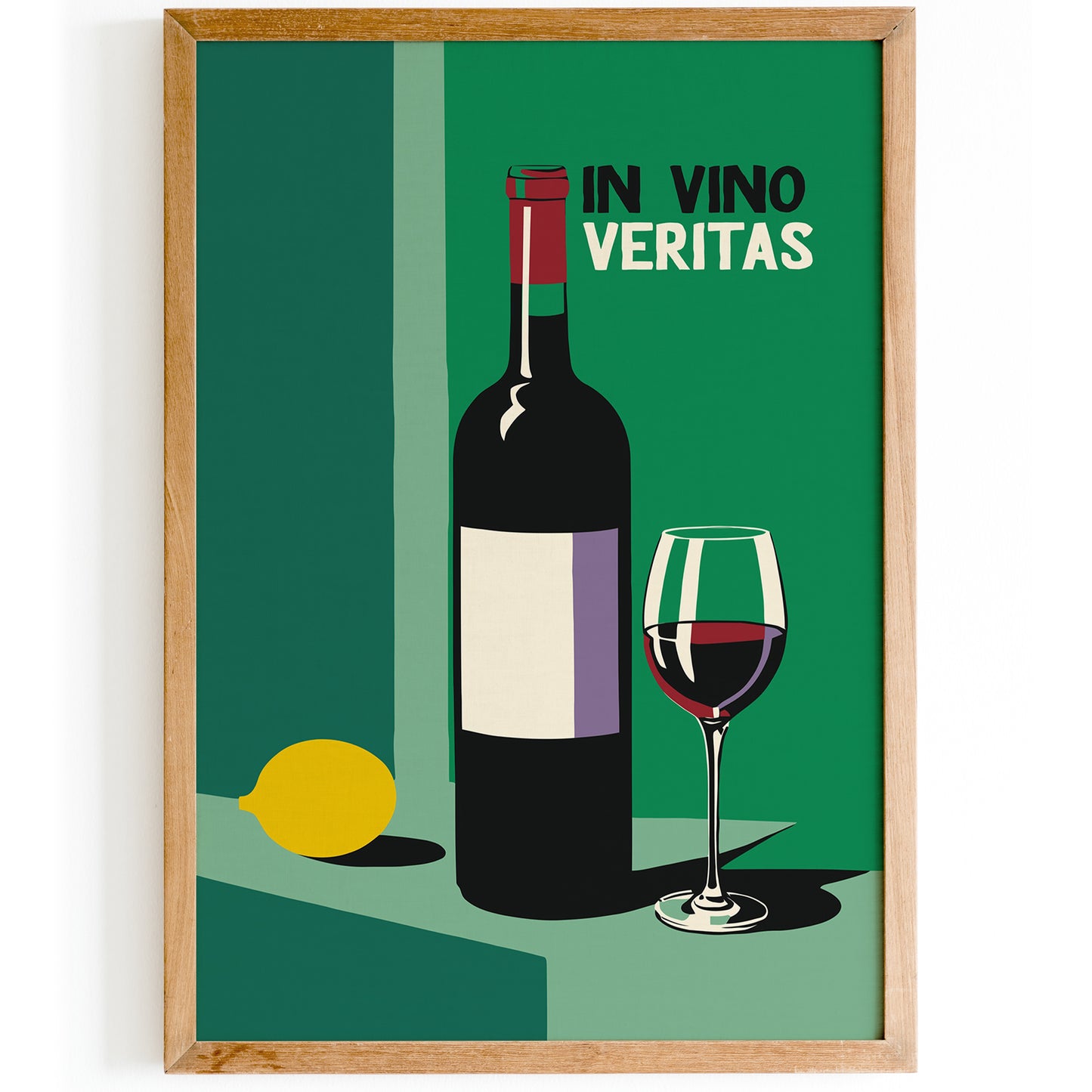 In Vino Veritas Retro Wine Poster Print