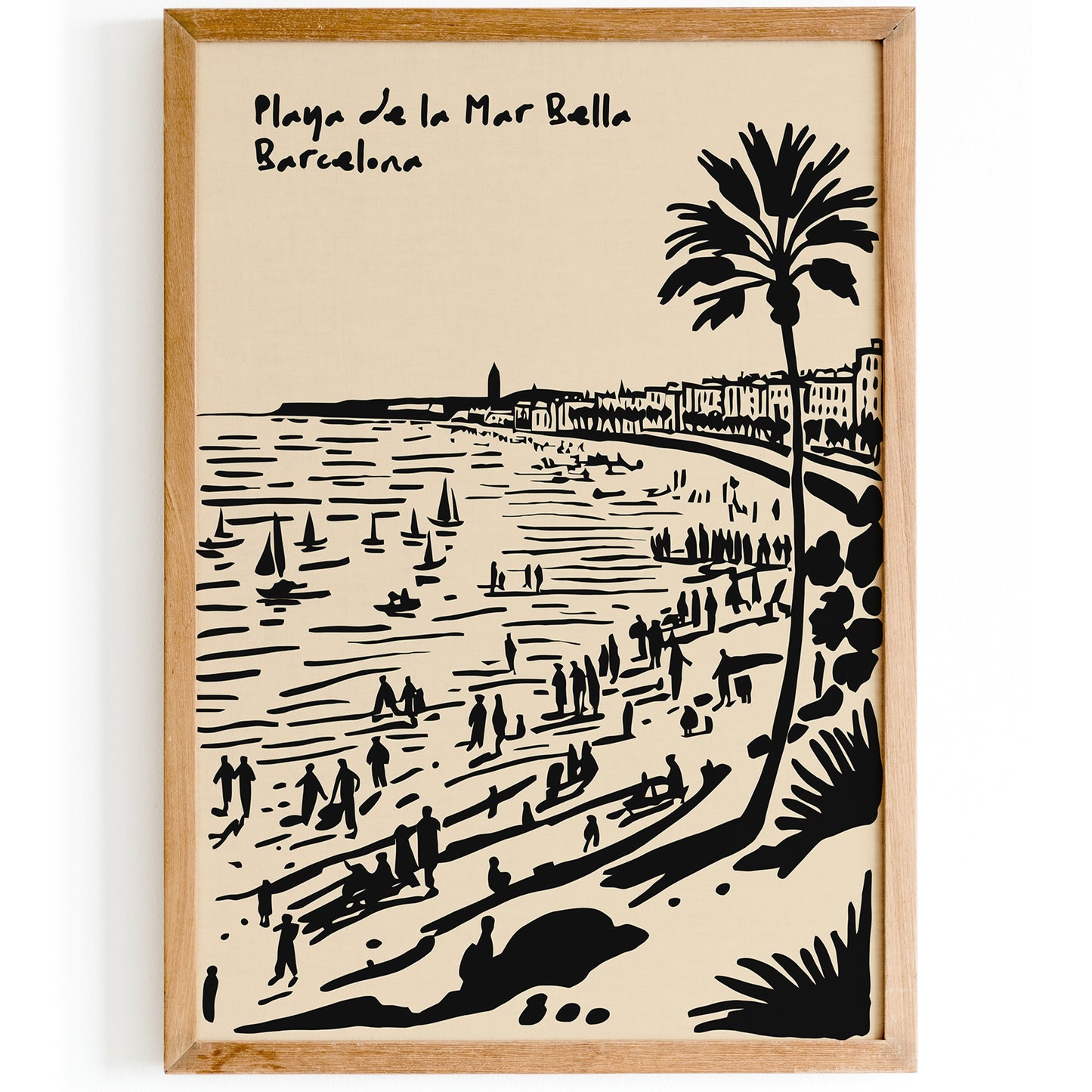 Playa de la Mar Bella Barcelona Poster