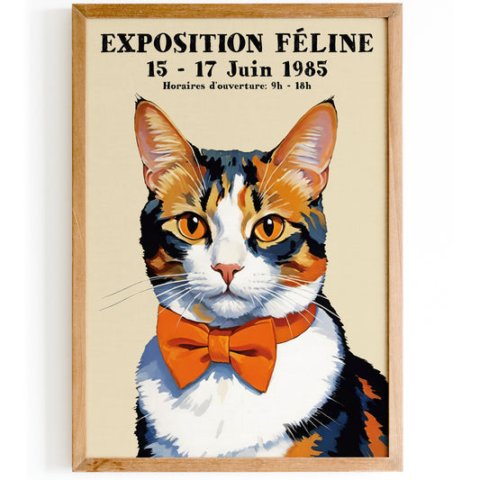 French Cat Exhibition Poster Print