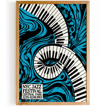 NYC Jazz Festival 1993 Piano Poster