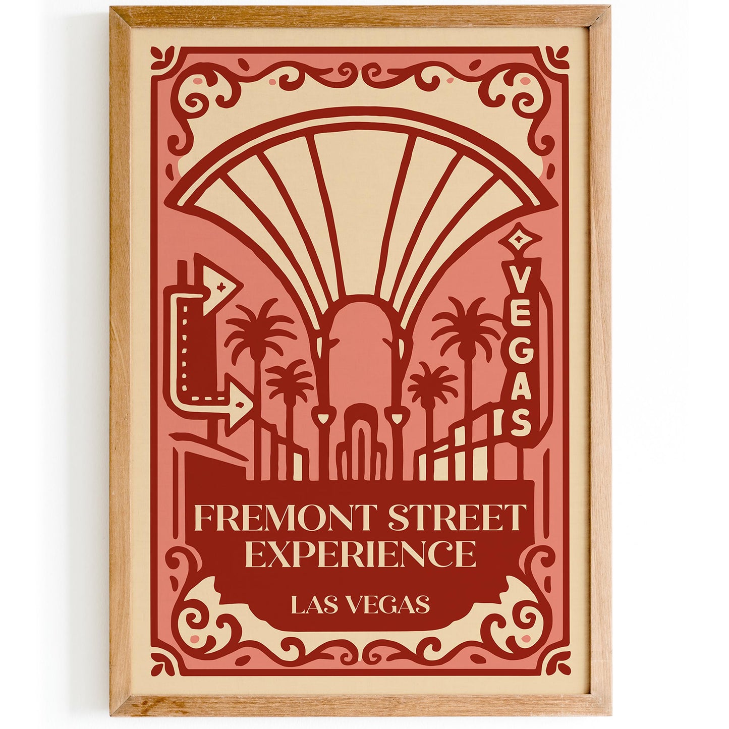 Fremont Street Las Vegas Poster - Cityscape Travel Art