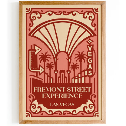 Fremont Street Las Vegas Poster - Cityscape Travel Art