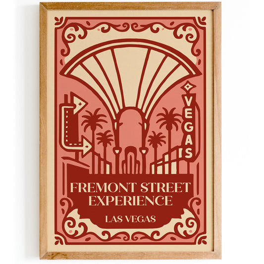 Fremont Street Las Vegas Poster - Cityscape Travel Art