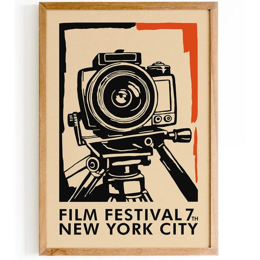 Retro NYC Movie Poster – Film Festival Wall Art Print