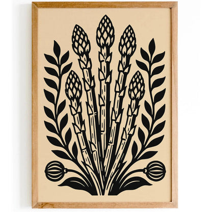 Asparagus Vintage Style Kitchen Art Print