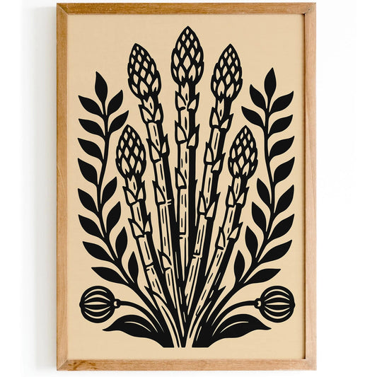 Asparagus Vintage Style Kitchen Art Print