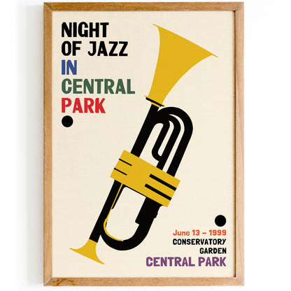 Central Park 1999 Jazz Festival Poster