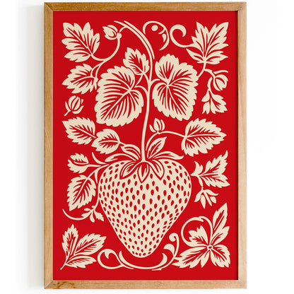 Delicious Red Strawberry Poster