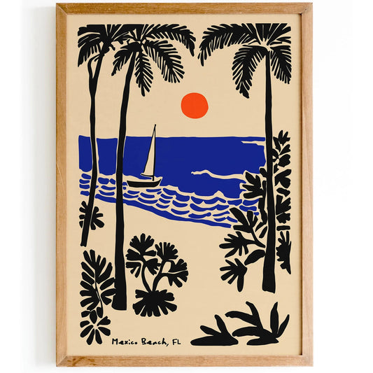Mexico Beach Florida Travel Poster