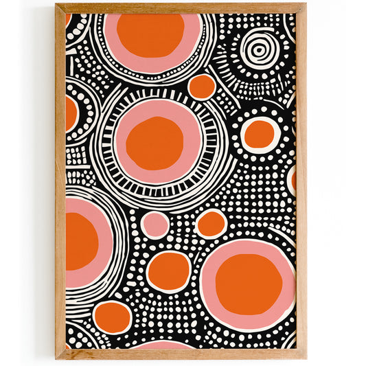 Mid Century Modern Black Dots Wall Art