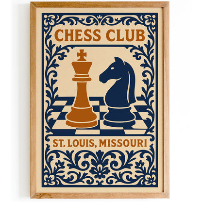 St. Louis Chess Club Poster - Missouri Chess Wall Art