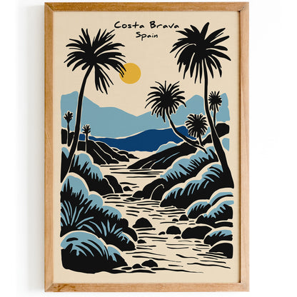 Costa Brava Spain Tropical Poster