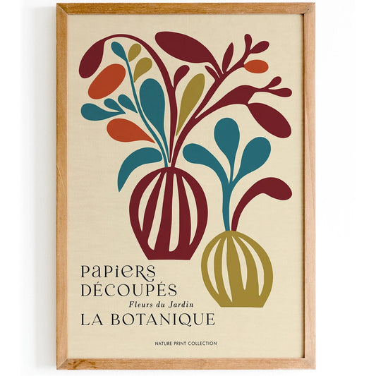 Papiers Decoupes Retro Botanical Art Print