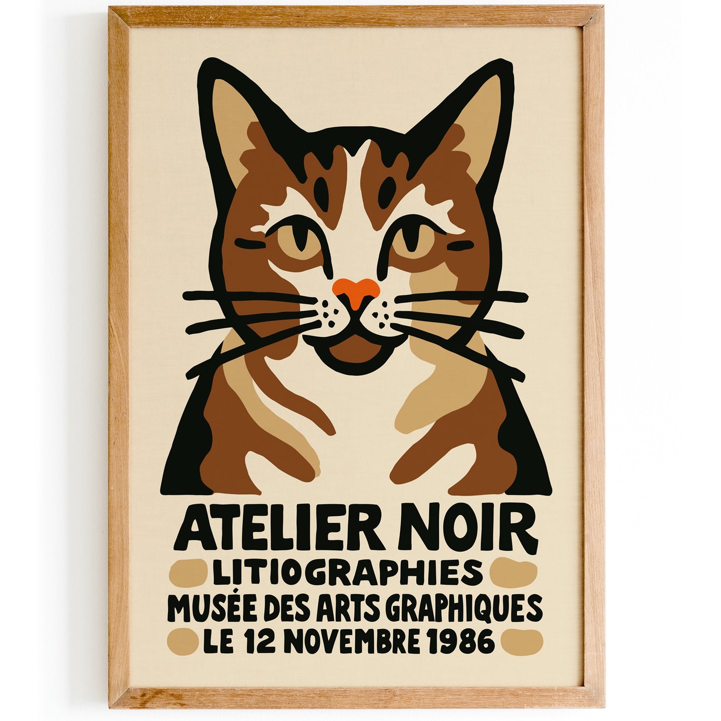 Atelier Noir Cat Exhibition Poster 1986