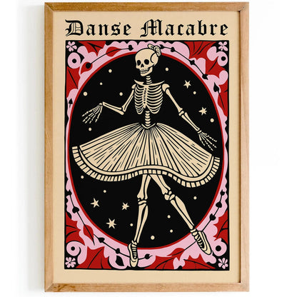 Ballerina Art Print – Gothic Rockabilly Style
