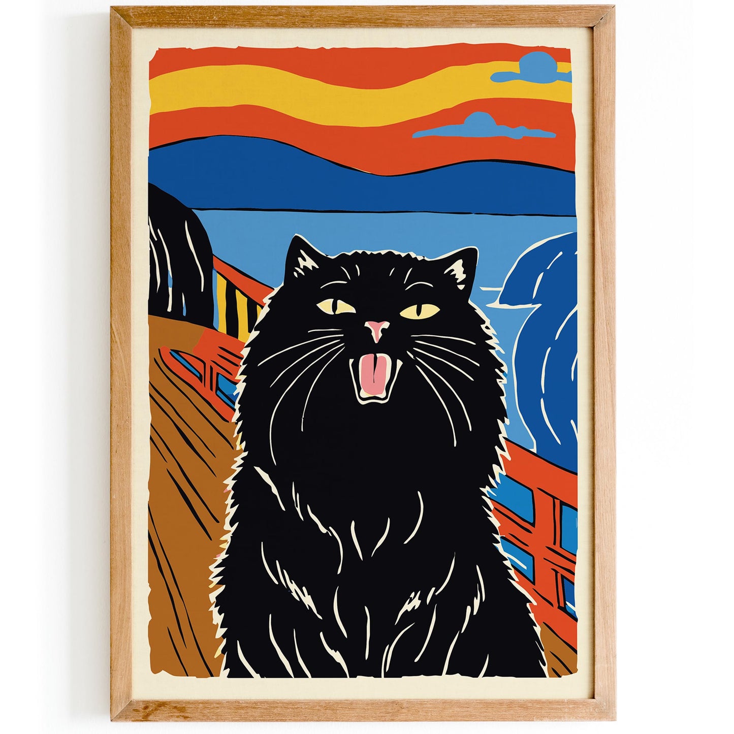 Screaming Cat Wall Art