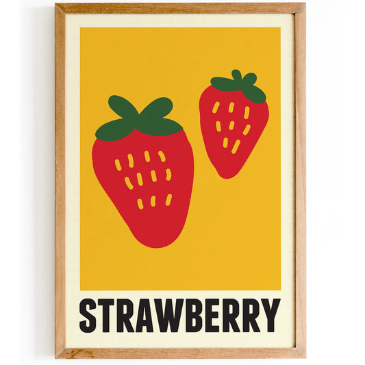 Minimalist Strawberry Poster