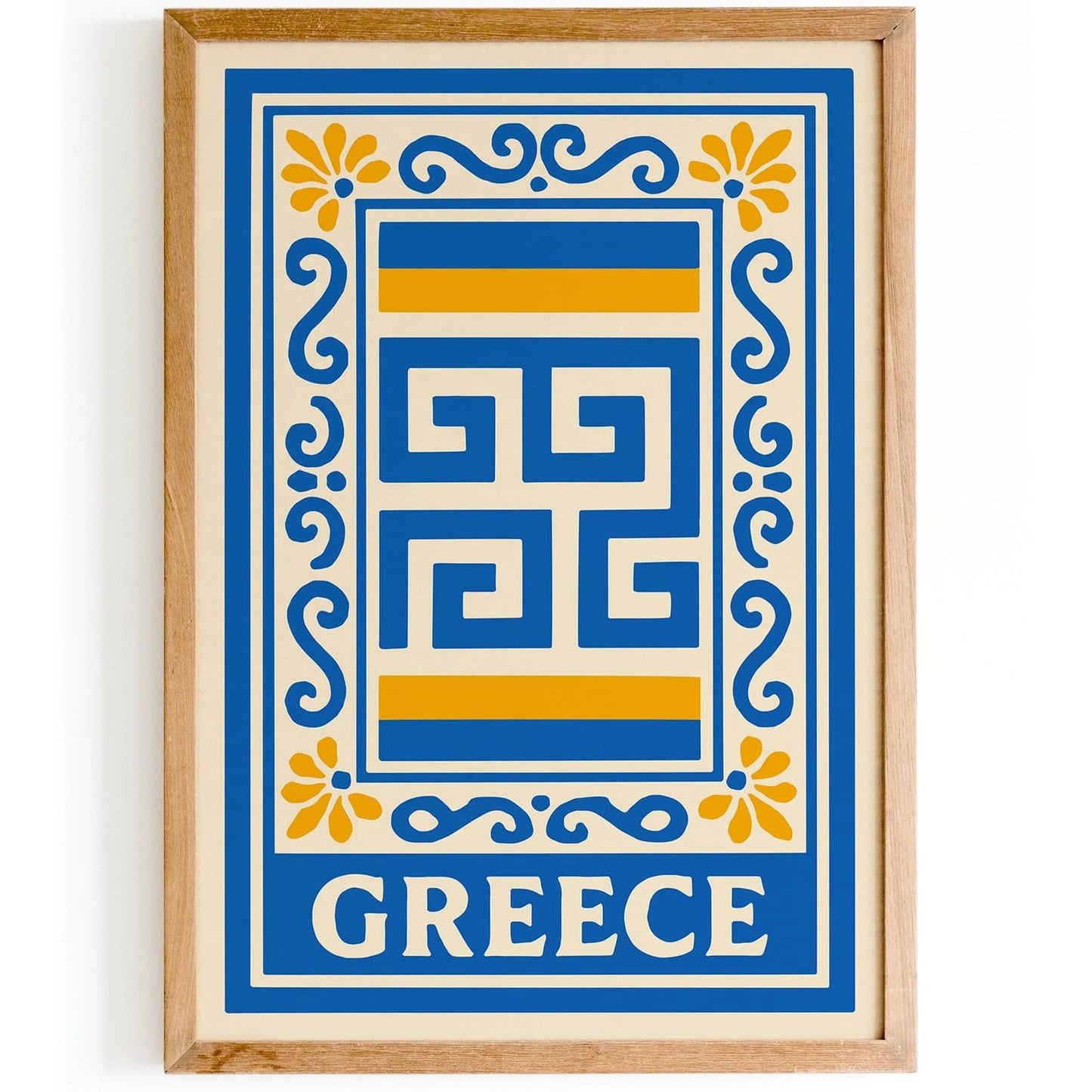 Greece Blue Travel Poster