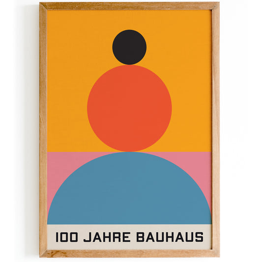 100 Jahre Bauhaus Colorful Retro Poster