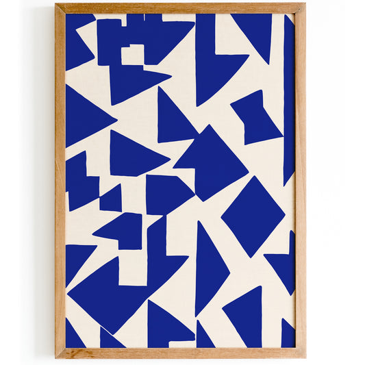 Blue Geometric Abstract Wall Art 2024