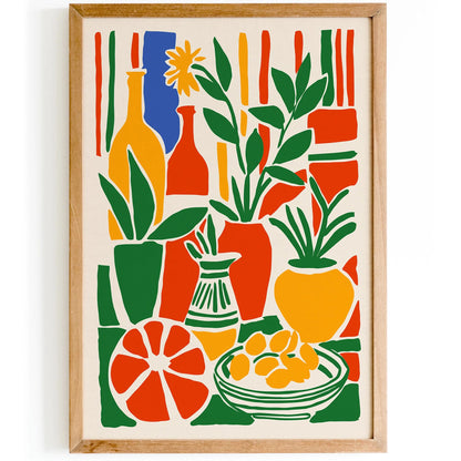 Colorful Still Life Poster in Italian Style