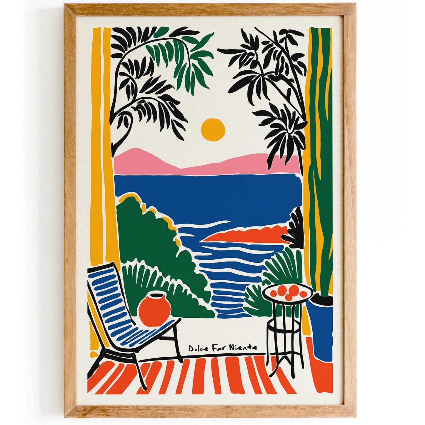 Dolce Far Niente Colorful Italian Landscape Print