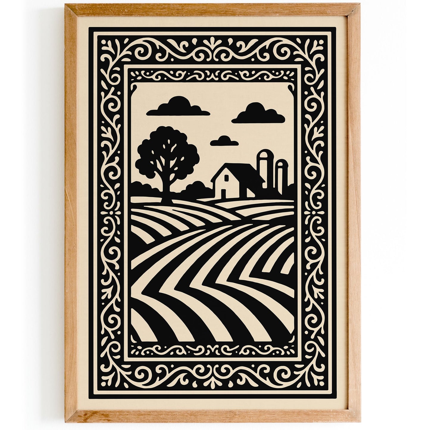 Iowa Landscape Geometric Poster
