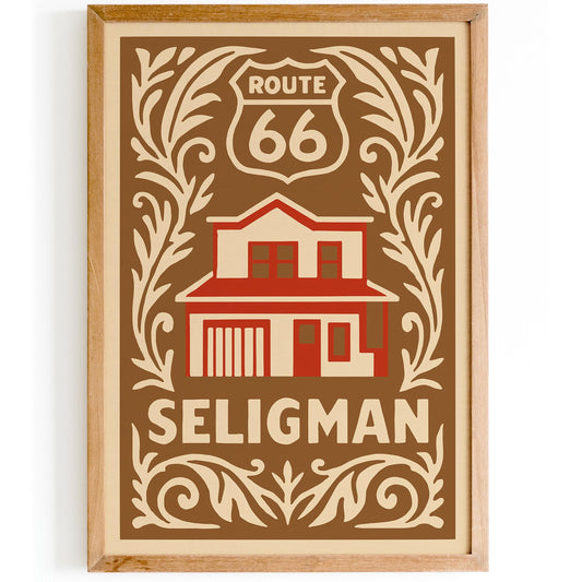 Route 66 Seligman Travel Poster