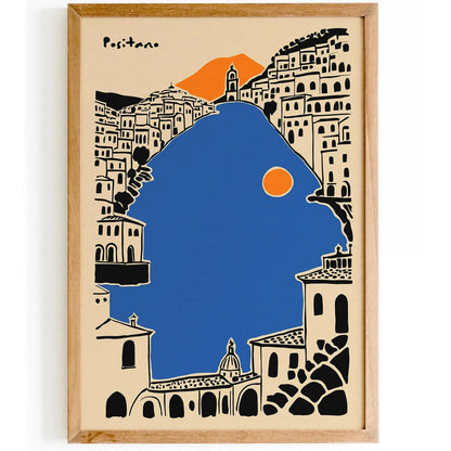 Positano Modern Cityscape Poster 2025