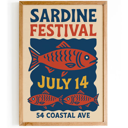 Sardine Festival Coastal Poster