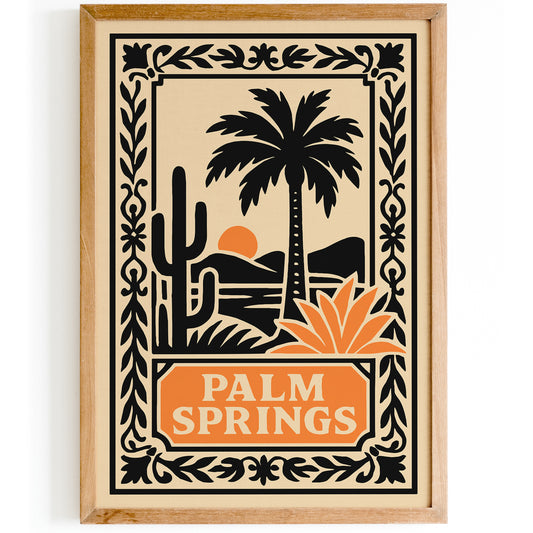 Palm Springs Travel Art Print - Landscape Wall Art Poster