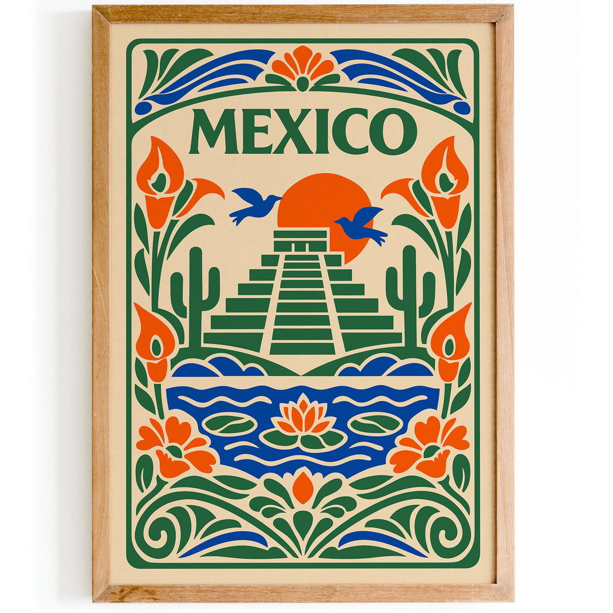 Colorful Mexico Travel Poster